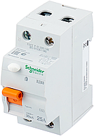 Диф реле 2P 25A 30mA ПЗВ SCHNEIDER ELECTRIC 11450 ВД63 Диференціальне реле, вимикач струму (100% оригінал)