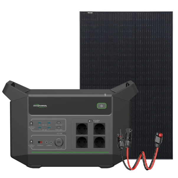 Система автономного живлення однофазна HYXiPower HYX-EA2500 + Risen Solar RSM40-8-400MB Full Black, фото 1