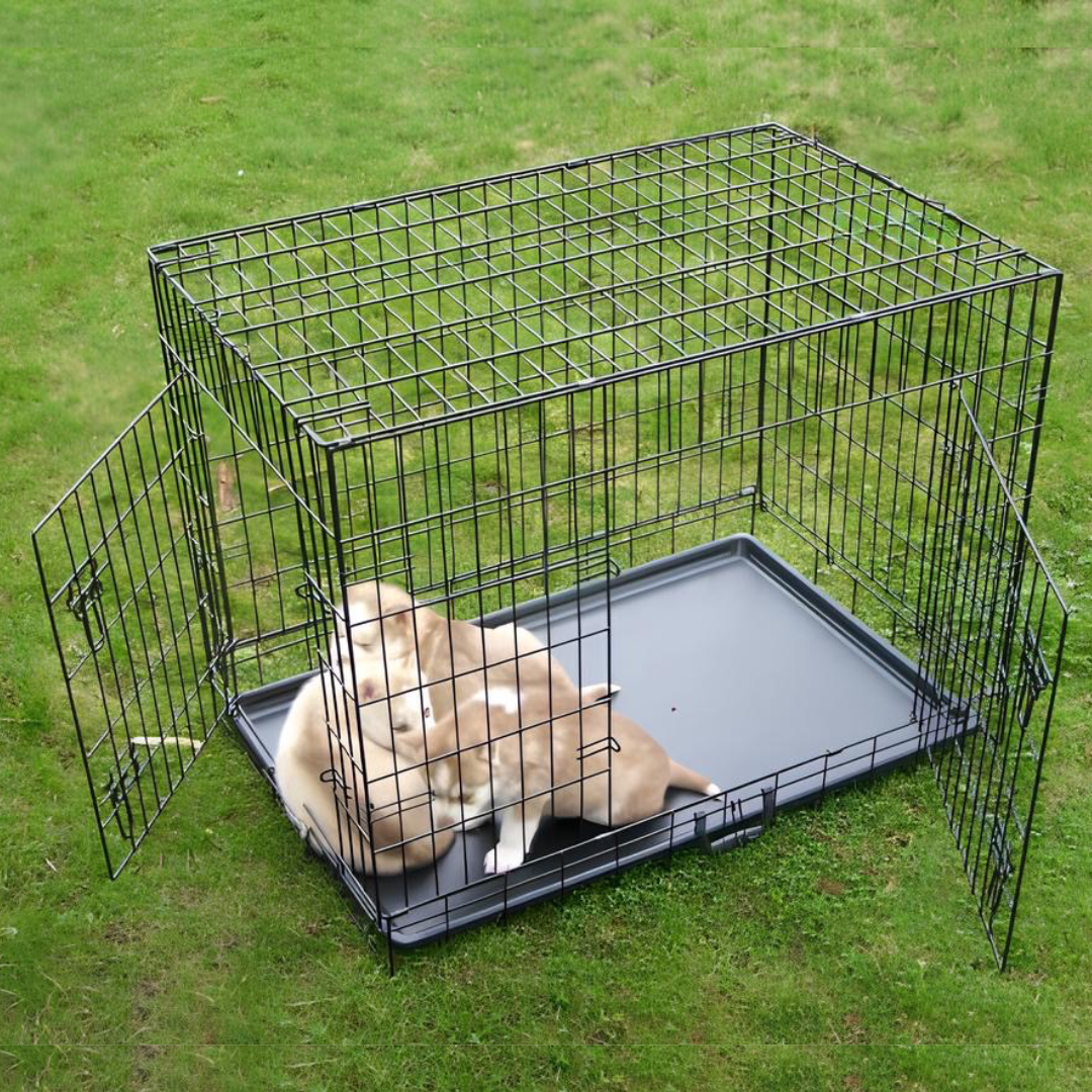 Клітка вольєр переноска для собак металева розкладна Розмір 122x76x83 см, фото 1