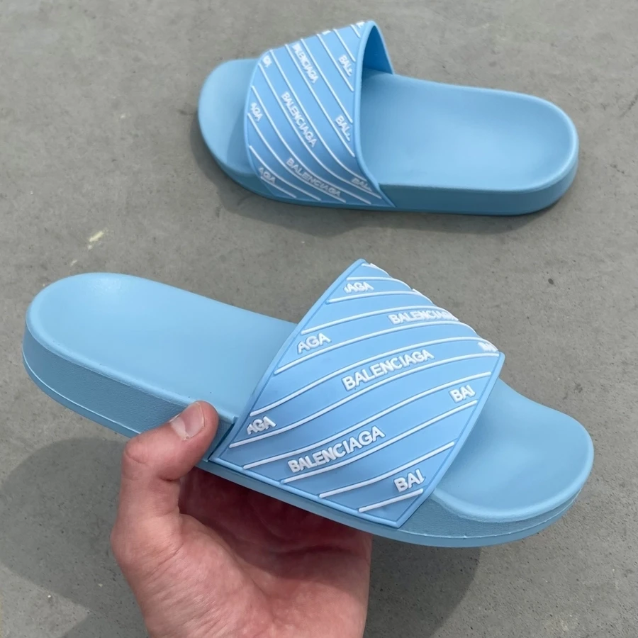 Balenciaga Slides Small Logo ‘Blue’ 39, фото 1