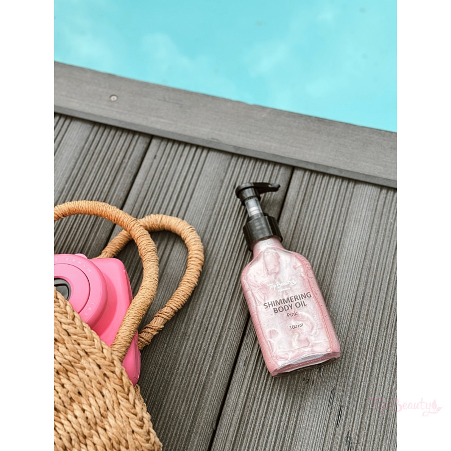 Олія для тіла мерехтлива з дозатором Top Beauty Pink (100 ml), фото 1