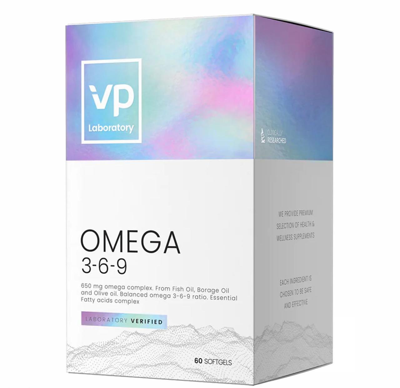 Комплекс жирних кислот VPlab Omega 3-6-9, 60 капсул, фото 1