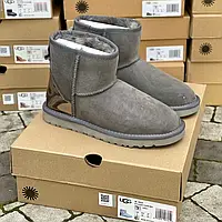 Ugg Grey Metallic Suede