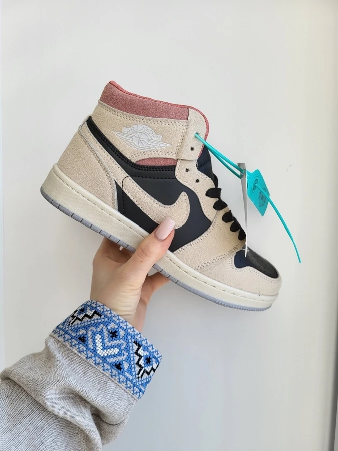 Nike Air Jordan 1 Black Beige 37, фото 1