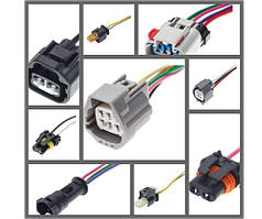 Електричні з'єднувачі (роз'єми) з проводами (дротами)