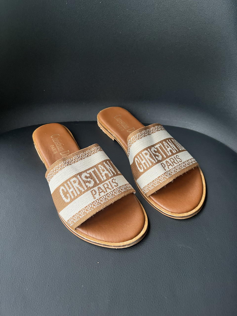 Christian Dior Slides Brown, фото 1