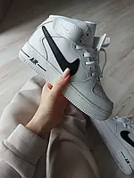 Nike Air Force 1 White Black Winter