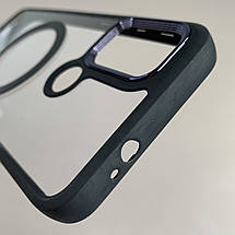 Чохол для Motorola G10 прозорий чохол з чорною рамкою з кільцем магсейф на телефон моторола г10 q08j, фото 4