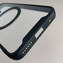 Чохол для Motorola G10 прозорий чохол з чорною рамкою з кільцем магсейф на телефон моторола г10 q08j, фото 3