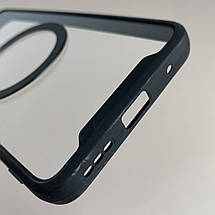 Чохол для Motorola G22 прозорий чохол з чорною рамкою з кільцем магсейф на телефон моторола г22 q08j, фото 3