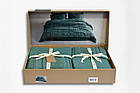 Постільна білизна Limasso Stonewashed 200 х 220 см Coastal Trio Dark Green, фото 9