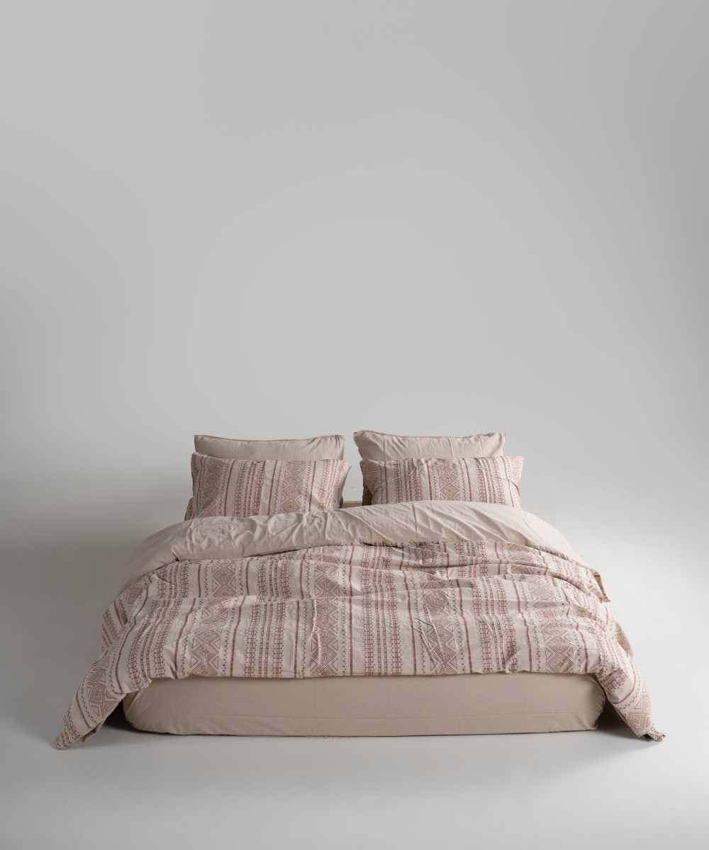 Постільна білизна Limasso Stonewashed 200 х 220 см Coastal Trio  Oxford Tan, фото 1