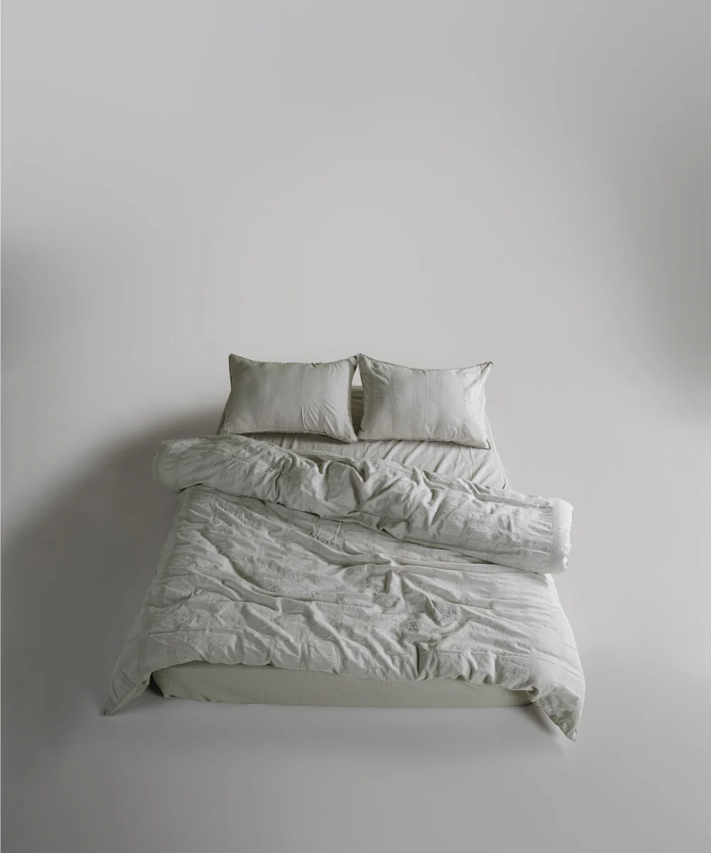 Постільна білизна Limasso Stonewashed 200 х 220 см Cassandra Natural Cream, фото 1