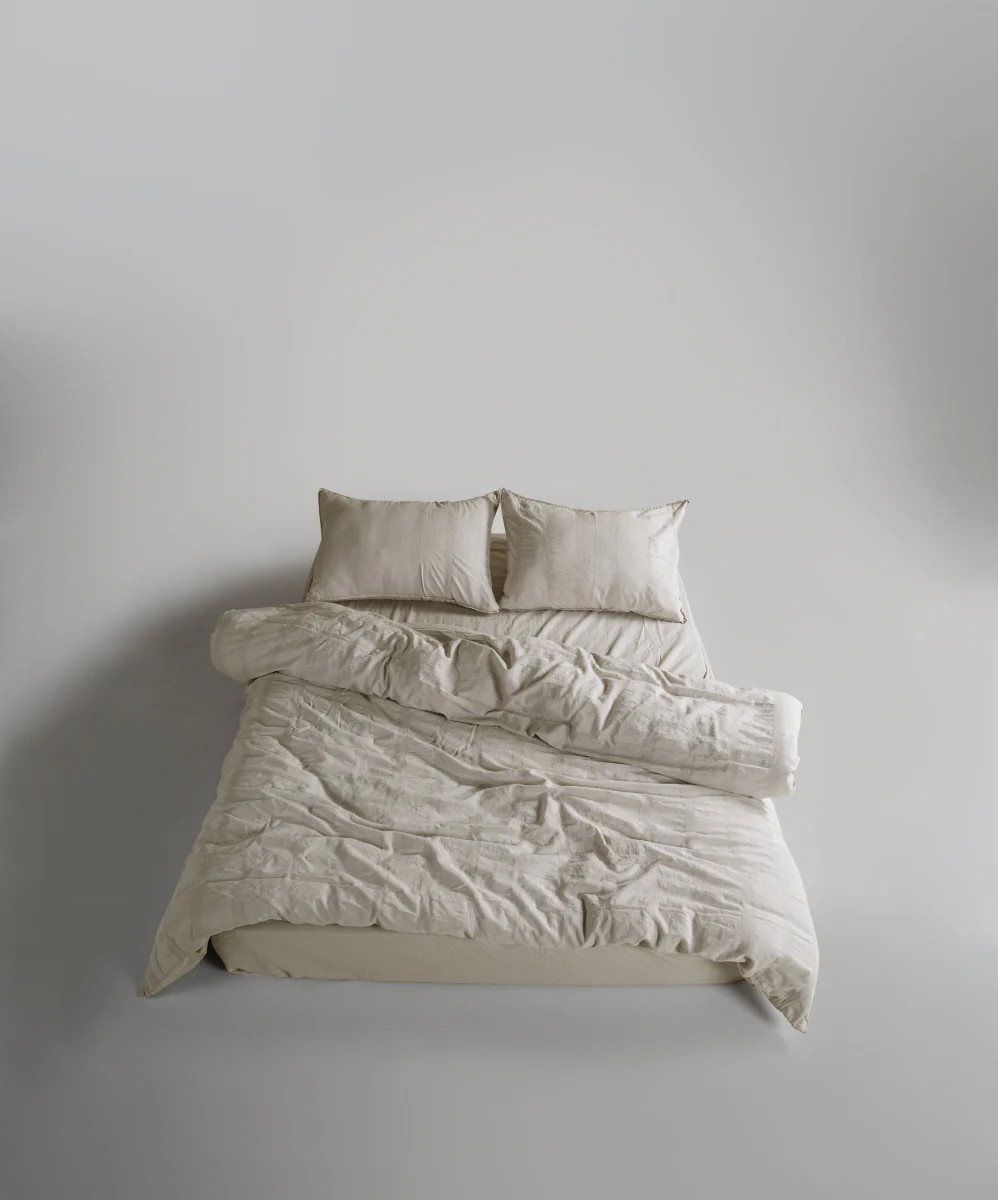 Постільна білизна Limasso Stonewashed 200 х 220 см Cassandra Cream, фото 1