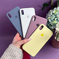 Чохол Silicone Case Xs Max Відкрита/Закрита камера для iPhone Квадратні/Круглі борти