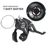 Моноблок Shimano ST-EF51-7 Altus 3x7. Велосипедні ручки перемикання швидкості Shimano ST-EF51-7 Altus, фото 6