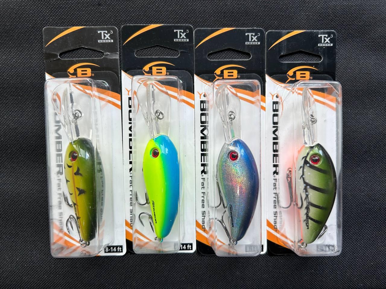 Воблер Bomber Fat Free Shad 6.5 см 16.5 г (набір 4шт) | Мінноу‑шед для тролінгу і спінінга, фото 1