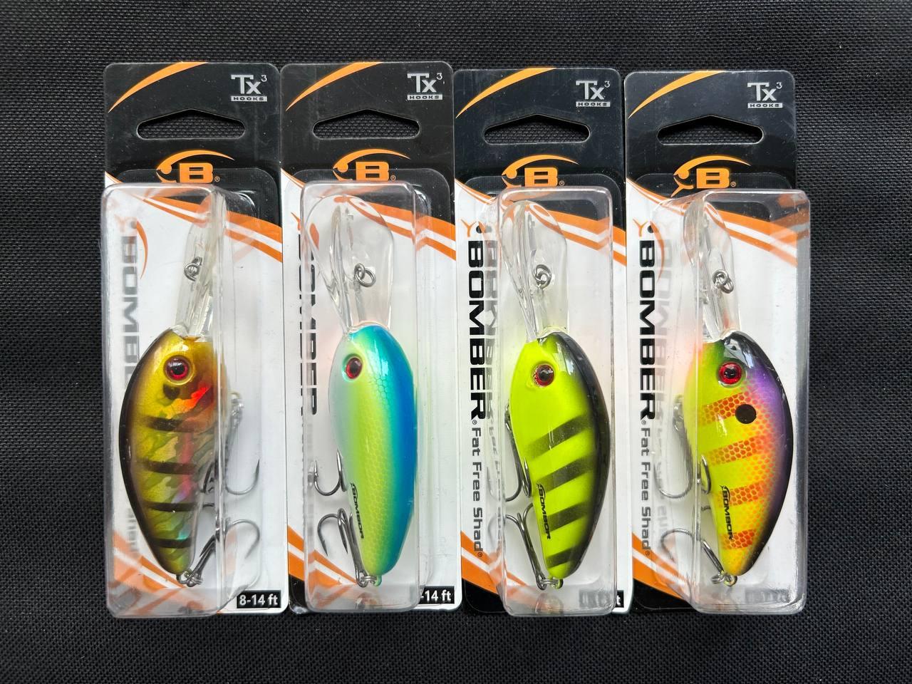 Воблер Bomber Fat Free Shad 6.5 см 16.5 г (набір 4шт) | Мінноу‑шед для тролінгу і спінінга, фото 1