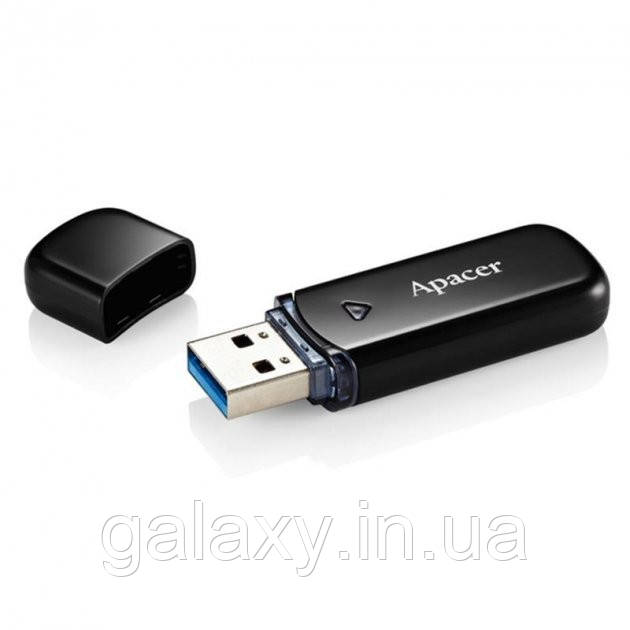 Флеш-накопичувач Apacer 64GB USB3.2 Gen1 AH355 Black, фото 1