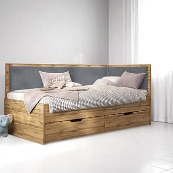 Ліжко Бруклін, односпальне ліжко з шухлядою на ламелях Brooklyn