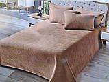 Велюрове стьобане покривало 220*240 (різні кольори), фото 2