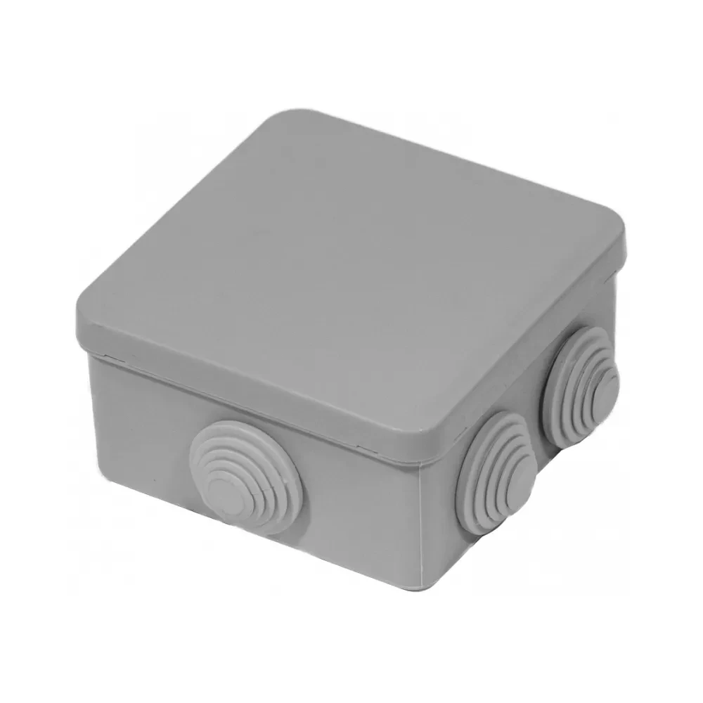 Коробка розподільча зовнішня PLANK 100х100x50мм самозатухаюча 850°С IP55 з сальниками IB602
