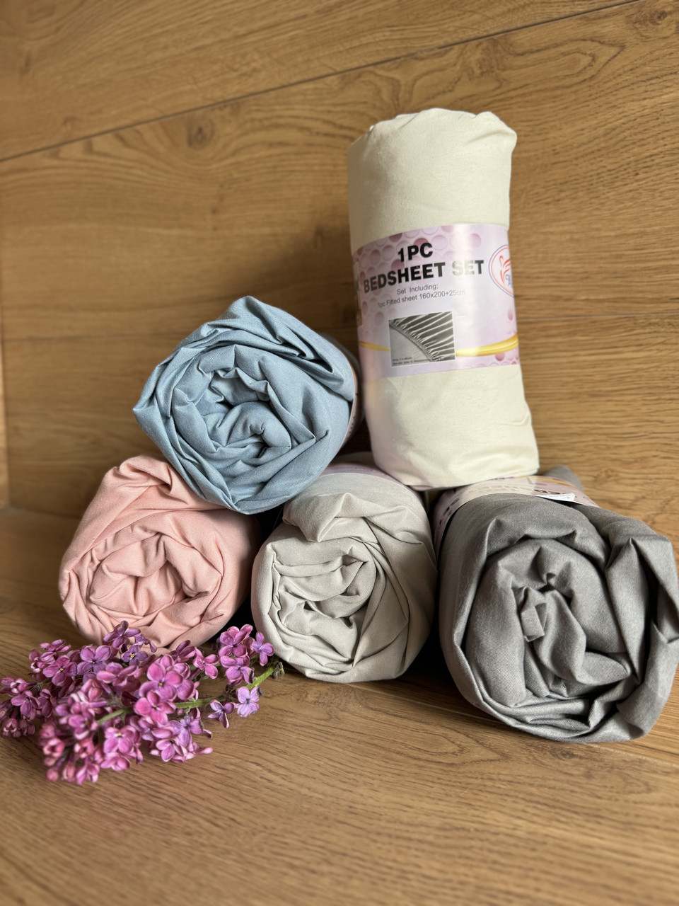 Простирадло на гумці сатин 160*200*25 Koloco, фото 1