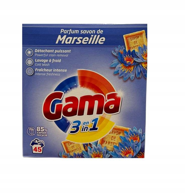 Пральний порошок Gama Marseille універсальний на 45 прань 2,475 кг, фото 1