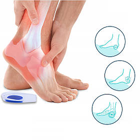 Силіконові підп'ятники устілки при бічній та центральній п'ятковій шпорі