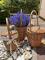 ЕКО-сумки з натуральної лози з текстилем. Арт:D3352