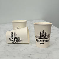 500 шт. Стакани з логотипом, двошарові, 340 мл.