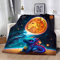 Плед 3D авторський зі знаком зодіаку на 2024 рік Лев 29833 180х215 см 3958393 zabka mag