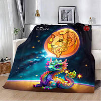 Плед 3D авторський зі знаком зодіаку на 2024 рік Овен 29834 180х215 см 3958393 zabka mag