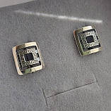 Срібні сережки Діора, фото 4