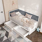 Ліжко Бруклін, односпальне ліжко з ящиком Brooklyn на ламелях КОМПЛЕКТ, фото 2