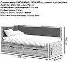 Ліжко Бруклін, односпальне ліжко з ящиком Brooklyn на ламелях КОМПЛЕКТ, фото 2