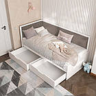 Ліжко Бруклін, односпальне ліжко з ящиком Brooklyn на ламелях КОМПЛЕКТ, фото 3