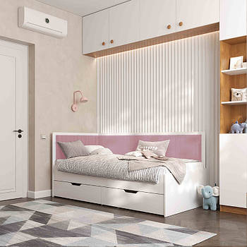 Ліжко Бруклін, односпальне ліжко з ящиком Brooklyn на ламелях КОМПЛЕКТ