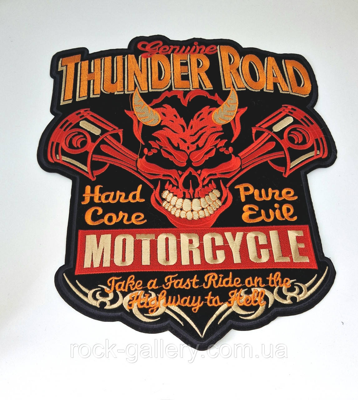 Нашивка термо наспина з вишивкою "Motorcycle" 34 см х 25 см, фото 1