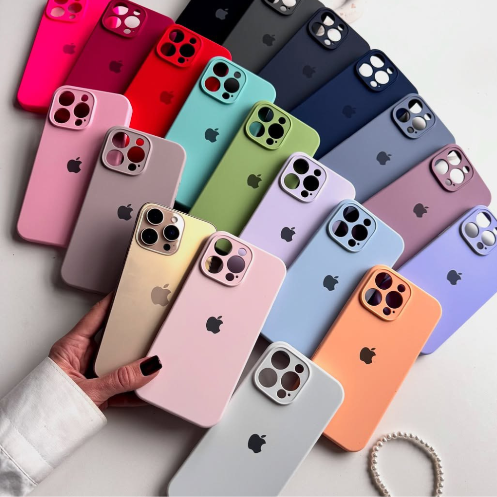 Чохол Silicone Case 16 Pro Max Закрита камера для iPhone Квадратні борти - фото 1 - id-p2651859643