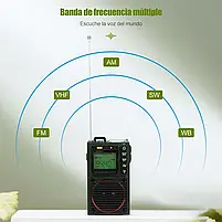 Радіоприймач багатофункціональний RETEKESS TR111 з акумулятором FM AM SW VHF WB LED-дисплей MP3 TF Bluetooth, фото 3
