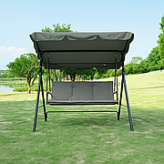 Водонепроникна гойдалка з подушками на 3 особи LEOBRO Сіра