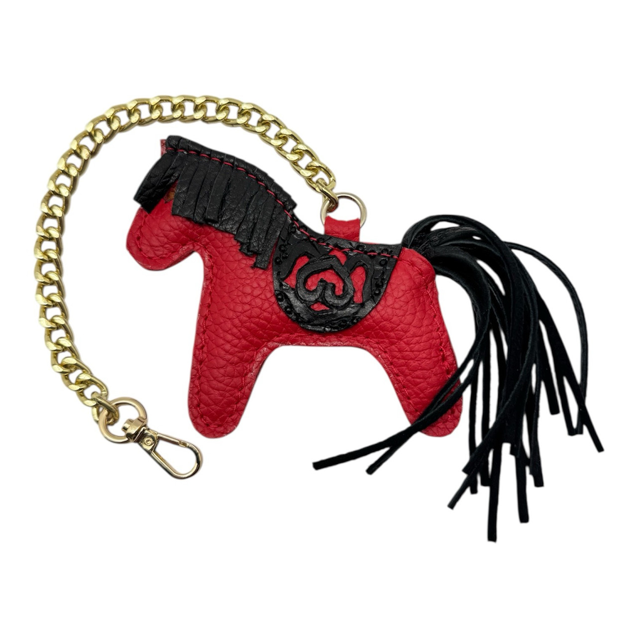 Шарм для сумки Конячка з натуральної шкіри 7867 Silver Taurus., фото 1