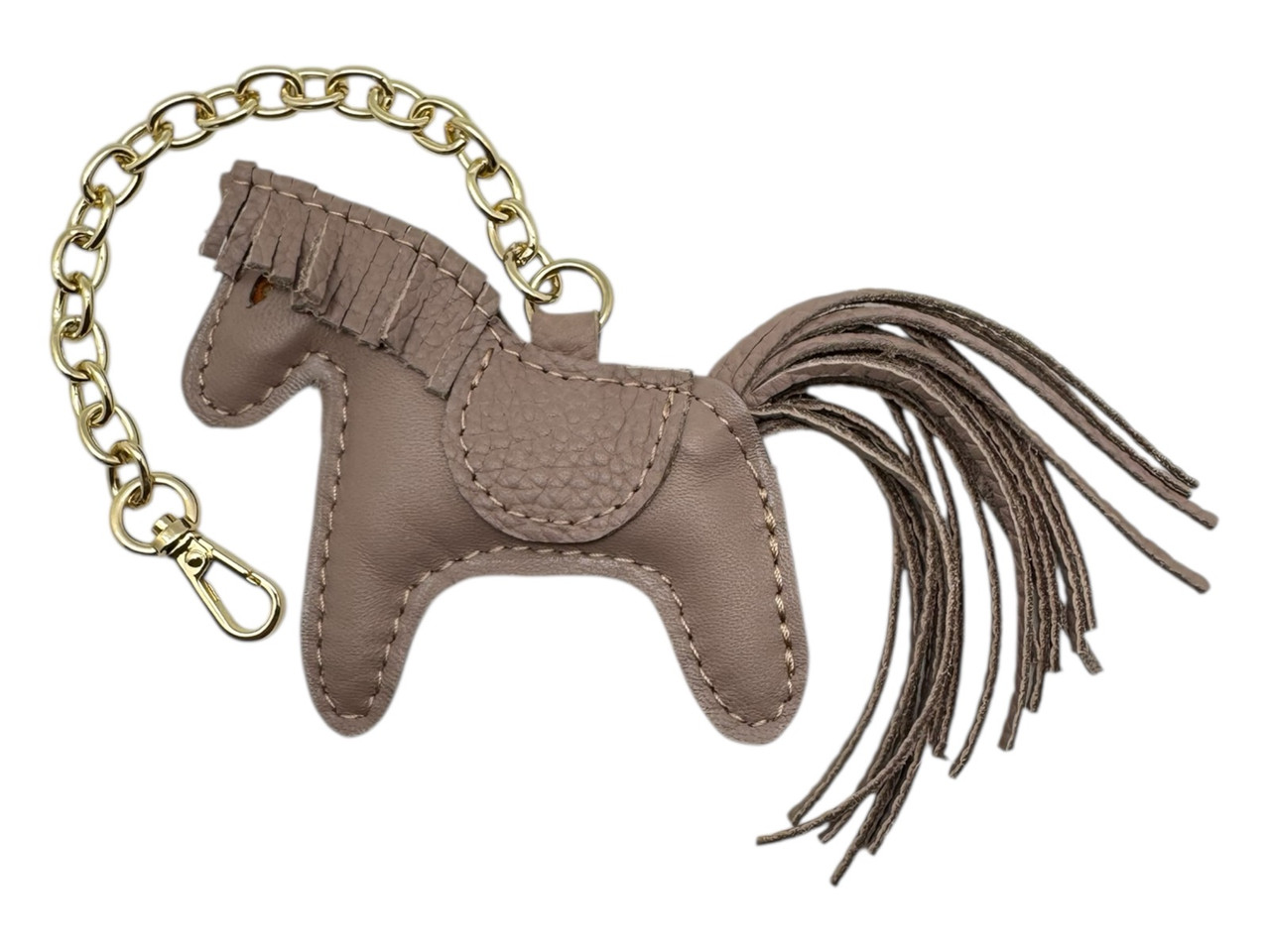 Шарм для сумки Конячка з натуральної шкіри 7869 Silver Taurus., фото 1