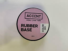 База камуфлювальна для нігтів Accent Color Rubber Base 001  30 мл