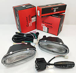 Комплект протитумінних фар Ланос, Сенс (к-т ліва + права + перемикач + проводина) Flagmus