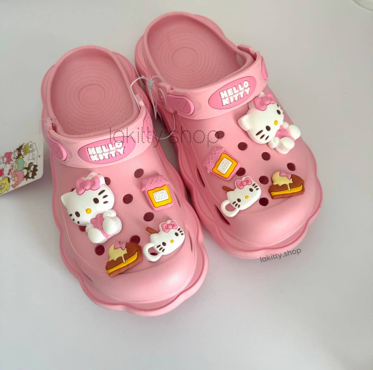 Крокси crocs hello kitty милі на літо вуличні капці, фото 1