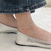 Срібний браслет на ногу, стильний антаклет із фіантом, плетіння Сінгапур — срібло 925 проби EGYPT SILVER