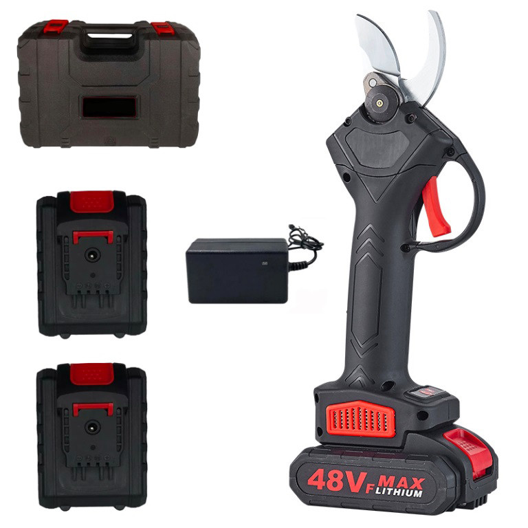 Професійний акумуляторний садовий секатор 48V в кейсі з двома акумуляторами Садові ножиці 2 АКБ