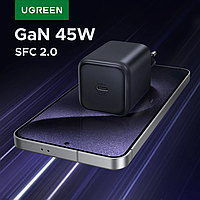 Зарядний пристрій Ugreen X524 UGREEN 45W GaN Charger PD3.0 Fast Charger PPS QC3.0 Quick Charge Black (65051)